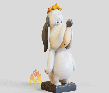 mahzun canine standing pose fanart heykelcik meraklı Charles Schulz Şirin heykel raf Görüntüle anime karikatür köpek 3d print model - Mito3D