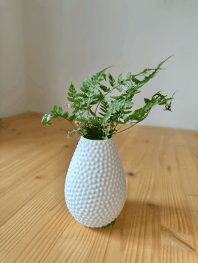 soltar burbujeante texturado florero plantador maceta decoración geométrico minimalista flor planta patrón 3d print model - Mito3D