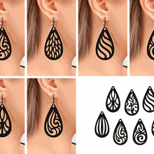 drop earrings jewelry 3d print model - Mito3D