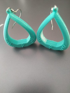 laissez tomber boucles d'oreilles polka points taupes mode collection fête amusement coloré goutte bulles 3d print model - Mito3D