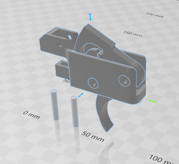 drop trigger standard ar 15 ar 15 trigger  3d print model - Mito3D