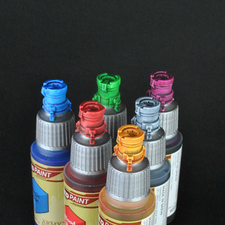 dropper bottle color swatch topper - 3d model capsule paint cap tabletop acrylic army painter miniature skull vallejo 3d print model - Mito3D