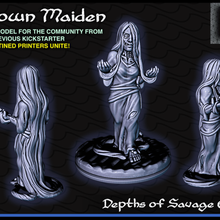 drown maiden - 28mm gaming depths savage atoll game toy accessories tabletop rpg pathfinder minis miniature dungeons dragons dnd 3d print model - Mito3D