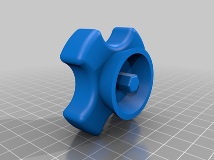 drs hex knob knobs machine tools manufacture makers 3d print model - Mito3D
