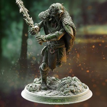 druidic barbarian - aloxian 3d print model - Mito3D