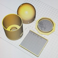 drum lamp par1000 mini architecture theatre gu10 led design 3d print model - Mito3D