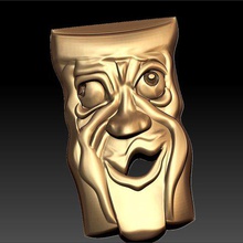 sarhoş garip maske sanat cnc 3d print model - Mito3D