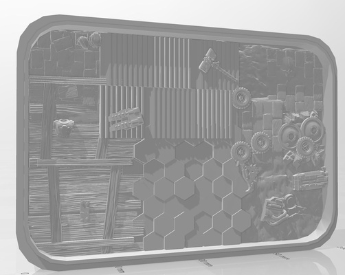 asciutto spazzola struttura tavolozza esercito pittore bagnato pittura 40 k miniature guerra martello 3d print model - Mito3D