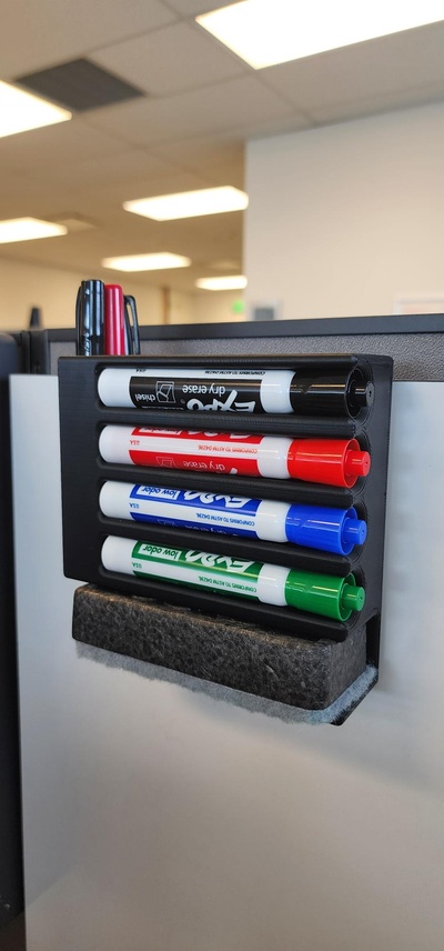 dry eraser holder office home marker art organization organizing fixture 3d print model - Mito3D
