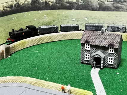 dry stone walling railway n gauge oo ho 1 148th 75th 87th english 3d print model - Mito3D
