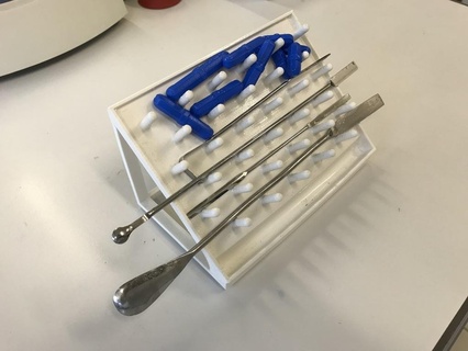 drying rack small lab tools stand laboratory magnetic stirrer spatula biology education science 3d print model - Mito3D