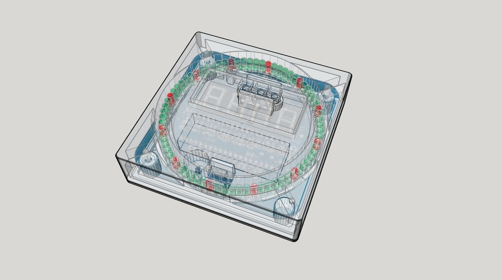 ds1302 conduziu relógio kit recinto smd versão eletrônicos 3D print model - Mito3D