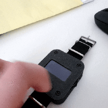 dstike watch v2 - top unexposed + button holes rgb led gadget case 3d print model - Mito3D