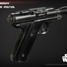 dt-12 heavy blaster pistol game starwars props scalemodel cosplay blasters dt12 hansolo replica rogue one bounty hunter 3d print model - Mito3D