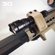 3dtac airsoft tactical torch lamp mount game marker aeg picatinny rail paintball lightweight attachment accesories 3d print model - Mito3D