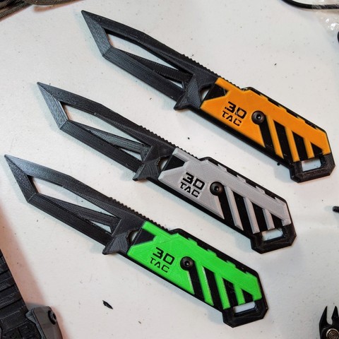 3dtac ficticio cuchillo juego airsoft impresion 3d tactico marcadora paintball La impresión en táctico méxico accesorios diseño fresco fácil 3D print model - Mito3D