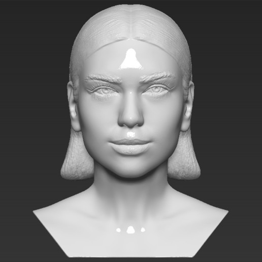 dua lipa bust 3d printing ready stl obj formats art singer music celebrity bieber billie eilish ariana grande famous rihanna rita ora elvis madonna hollywood hadid perry 3D print model - Mito3D