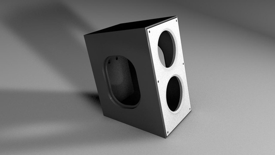 dual 2-inch frequency speaker compact box 3d print model - Mito3D