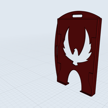 doble Insignia soporte kratos diseñado abultar impresión artilugio tarjeta 3d print model - Mito3D