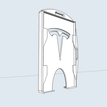 doble Insignia soporte tesla diseñado abultar impresión artilugio tarjeta almizcle elon 3d print model - Mito3D