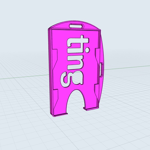 double badge titulaire soutien chose conçu masse impression gadget carte 3D print model - Mito3D