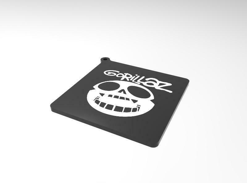 dual color gorillaz keychain 3d printing 3D print model - Mito3D
