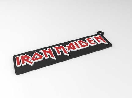 dual color iron maiden keychain 3d printing 3d print model - Mito3D