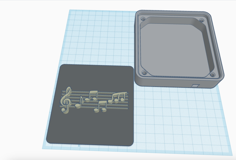 dual colore musica Appunti guidato pannello Nota cartello 3d print model - Mito3D