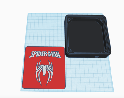 dual colore spider man guidato cartello meraviglia pannello 3d print model - Mito3D