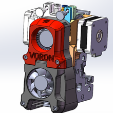 doble extrusora voron diseño hotend multi colores 3d print model - Mito3D