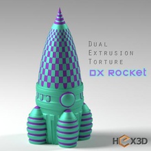double extrusion de la fusée jeu couleur torture 3d print model - Mito3D