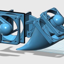 Dual Ventilator flsun Prusa i3 Werkzeug 40mm Leitung e3dv5 3d Drucker Zubehör 3d print model - Mito3D