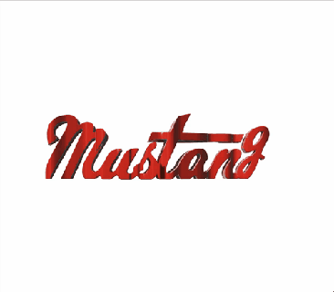 dual illusion mustang - logo horse ilu text gift new different front back flip toyota car 3d print model - Mito3D