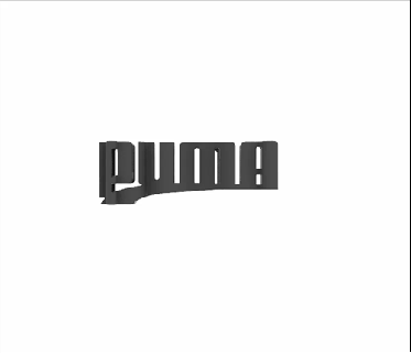 dual illusion puma - logo ilu text gift new different front back flip cloth 3d print model - Mito3D