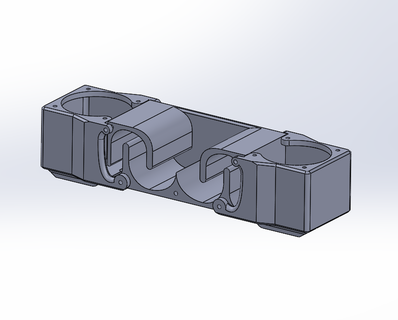 çift mini geri yüklenmiş hoparlör 2inch woofer kendin yap elektronik Boynuz boynuz hoparlörler müzik 3d print model - Mito3D