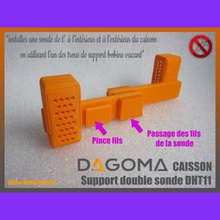 dual probe holder dht11 dagoma housing various box dht22 hdt11 3d print model - Mito3D