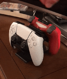 dual ps4 ps5 controller support play station suport gonzagos 3d print model - Mito3D