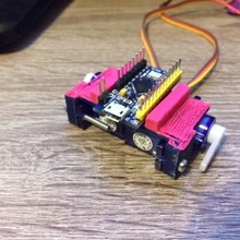 double servo combo arduino pro micro mont gadget mount moteur le robot nano 9g 3d print model - Mito3D