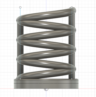 dual spiral pencil holder desk organizer pen cool floating 3d print model - Mito3D