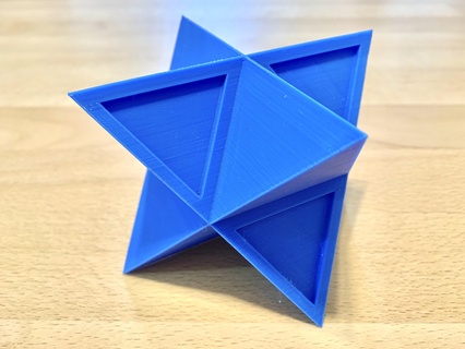 doble tetraedro mellado tetraedros compuesto platónico sólido geometría matemáticas Arte ornamento modelo educativo visualizar visualización educación simetría 3d print model - Mito3D