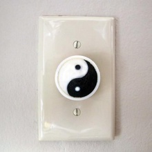 dualstrusion yin-yang dimmer knob home 3d print model - Mito3D