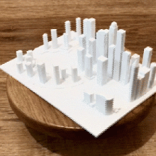 dubai ciudad unido árabe Emiratos Arte arquitectura mapa modelo impresión 3d fácil miniatura rascacielos 3d print model - Mito3D