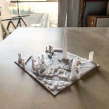 dubai burj khalifa Architektur hoch skycrapers paris Karte Kunst Stadt Gebäude Topographie Landschaft Licht 3d print model - Mito3D