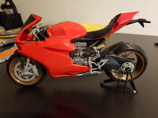 ducati 1199 superbike druckbar stl dateien spiel rennen fahrrad panigale modell motorrad 3d print model - Mito3D