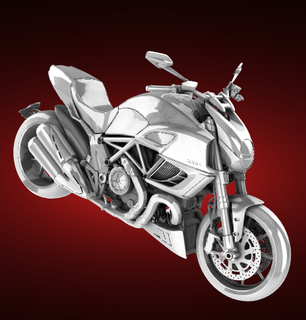 ducati diablo carbón 1198 moto motocicleta bicicleta motor two wheeled vehículo motociclista deporte superior velocidad turbo 3d print model - Mito3D