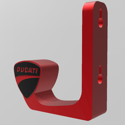 ducati helmet wall bracket support 3d print model - Mito3D