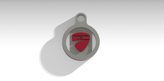 ducati keychain key ring motorcycle 3d print model - Mito3D