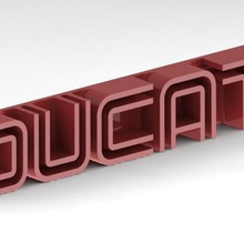 ducati logo im alten Stil verschiedene caferacer Motorrad moto 3d print model - Mito3D