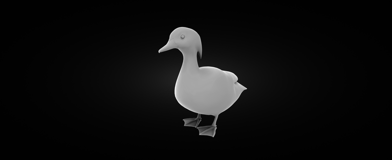 ördek kuş heykel doğa hayat 3d print model - Mito3D