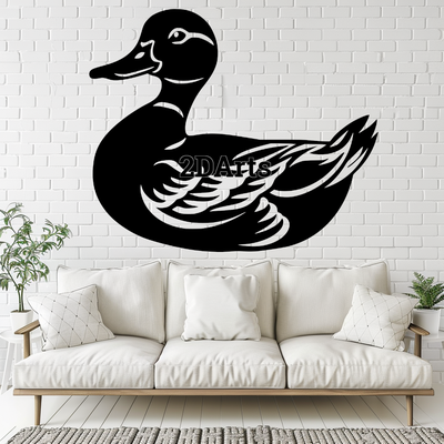 duck 2d wall art window - digital stl & svg file home wildlife decor 3d printing laser cutting home cults3d download nature nursery decoration tranquil bathroom classroom modern rustic special occasions housewarming gift birthday teacher 3d print model - Mito3D